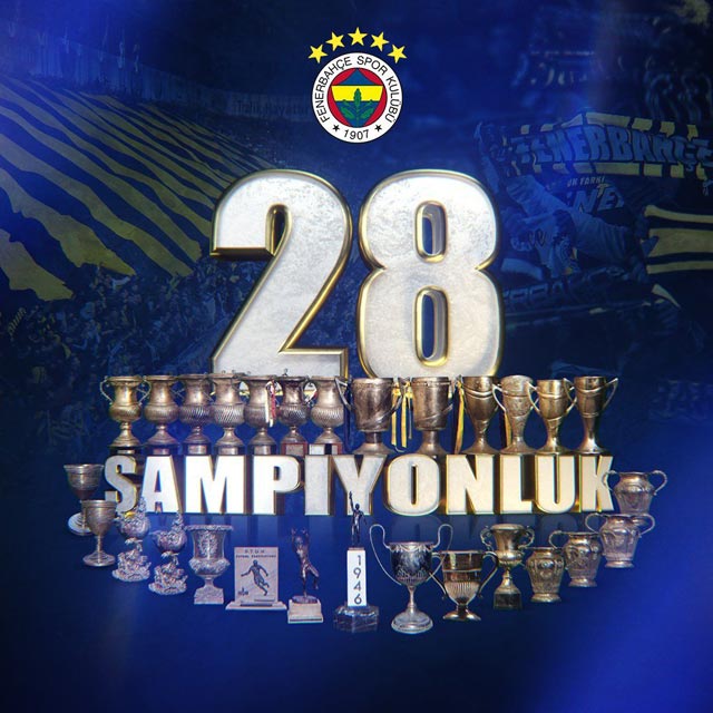 Fenerbahçe 28 Şampiyonluk